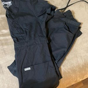 Greys Anatomy Black Scrubs size small